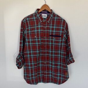 Scotch & Soda Red and Blue Plaid Shirt